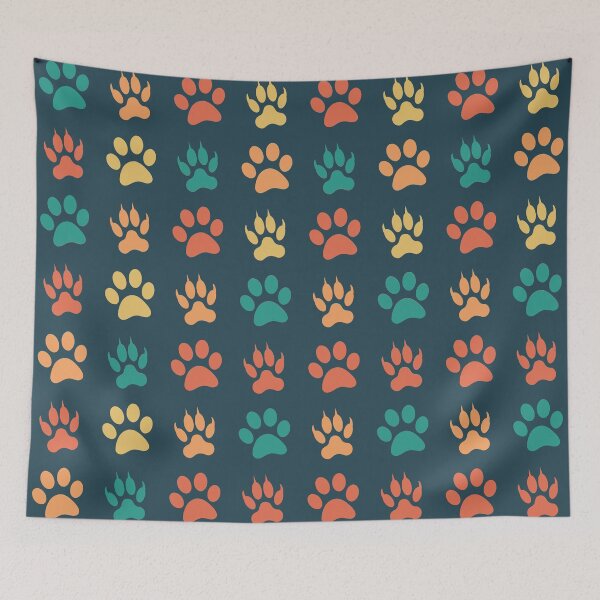 Item preview, Colored Animal Paw Pattern for Pet Lovers designed and sold by DesignsVault.