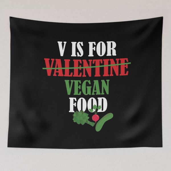Item preview, V Is For Valentine Funny Valentines Day Vegan Food Design ,Cute Valentine Apparel For Vegetarians Womans And Mens designed and sold by pedrored369.