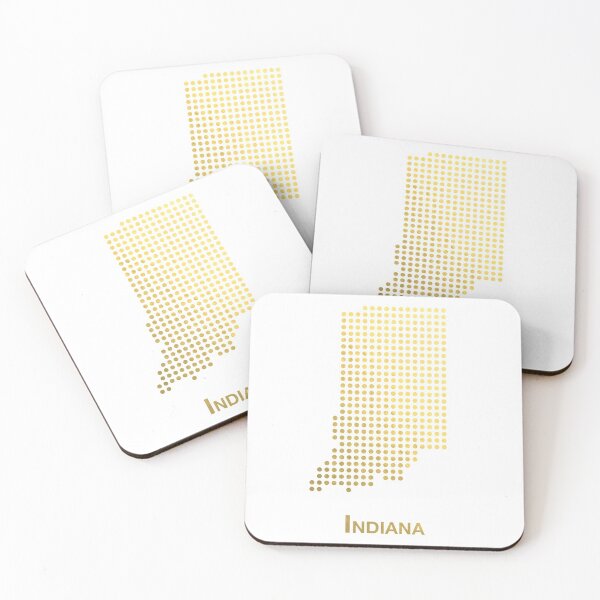 Item preview, Indiana Gold Dotted Map designed and sold by captaingursel.