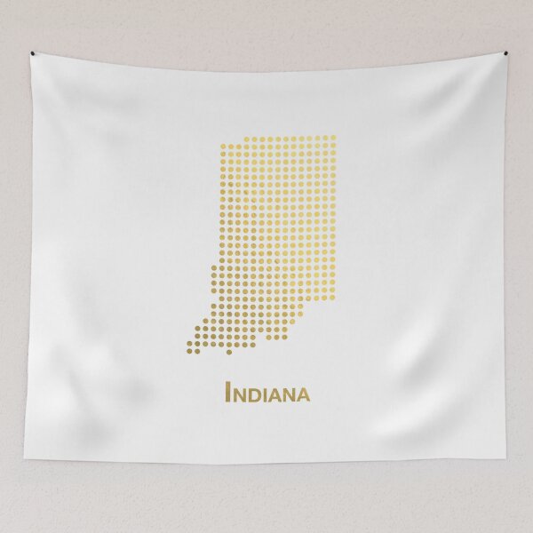 Item preview, Indiana Gold Dotted Map designed and sold by captaingursel.