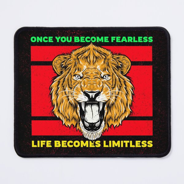 Item preview, ONCE YOU BECOME FEARLESS, LIFE BECOMES LIMITLESS "TIGER" T-SHIRT designed and sold by SuccessfulVibes.