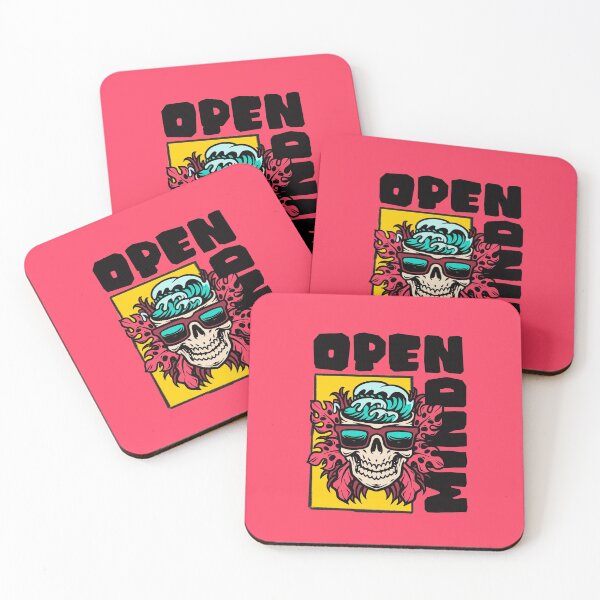 Item preview, Open Mind Trippy Hippie Cartoon Skull Waves Surf designed and sold by LADistrictGarb.