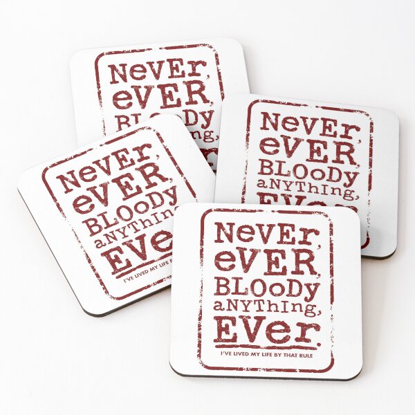 Item preview, NEVER EVER BLOODY ANYTHING EVER (red version) - Mr Jolly Lives Next Door Inspired designed and sold by RetroTeeStudio.