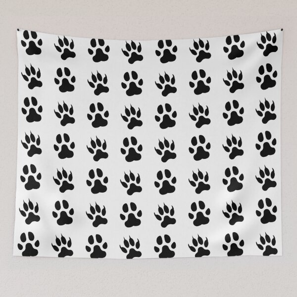 Item preview, Black and White Animal Paw Pattern for Pet Lovers designed and sold by DesignsVault.