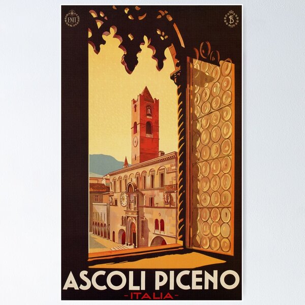 Item preview, Vintage Italian travel ad Ascoli Piceno designed and sold by aapshop.