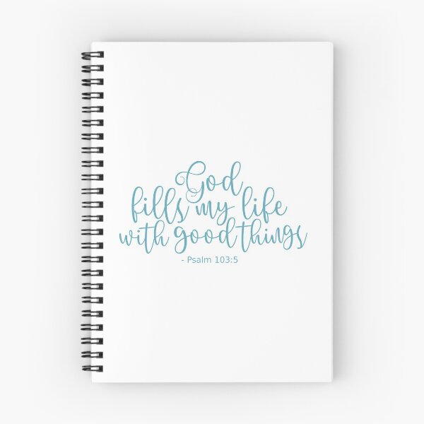 Item preview, Psalm 103 5 He Fills My Life With Good Things - Teal Blue designed and sold by amazingjoy.