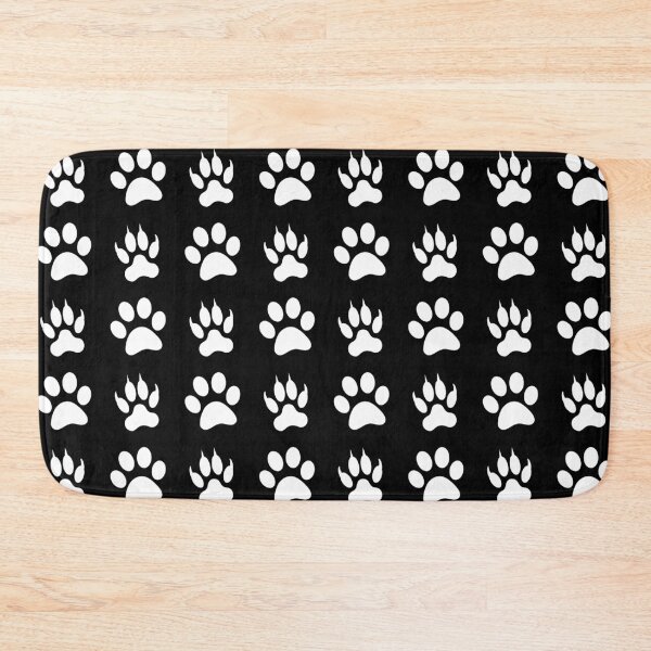 Item preview, Black and White Animal Paw Pattern for Pet Lovers designed and sold by DesignsVault.