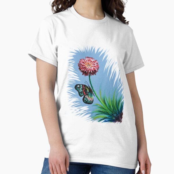 Flower and a Butterfly Classic T-Shirt