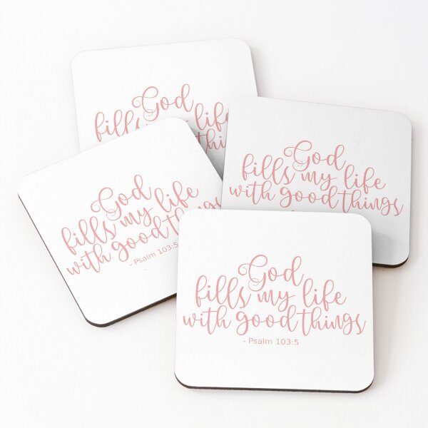 Item preview, Psalm 103 5 He Fills My Life With Good Things - Rose Gold designed and sold by amazingjoy.