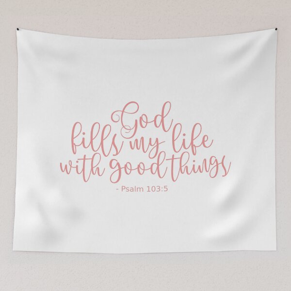 Item preview, Psalm 103 5 He Fills My Life With Good Things - Rose Gold designed and sold by amazingjoy.