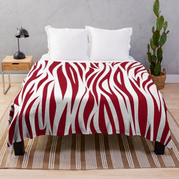 Item preview, Red And White Safari Street Jungle Zebra Animal Print 2022 designed and sold by DesignLust.
