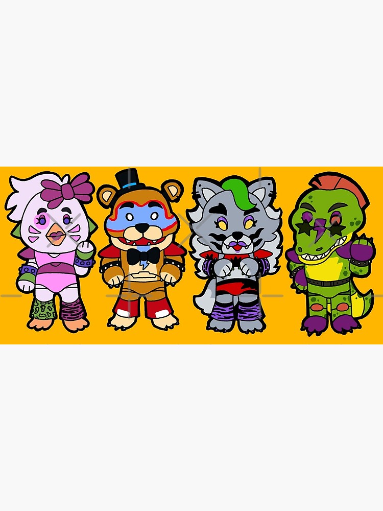 FNAF Security Breach all Animatronics Glamrocks by