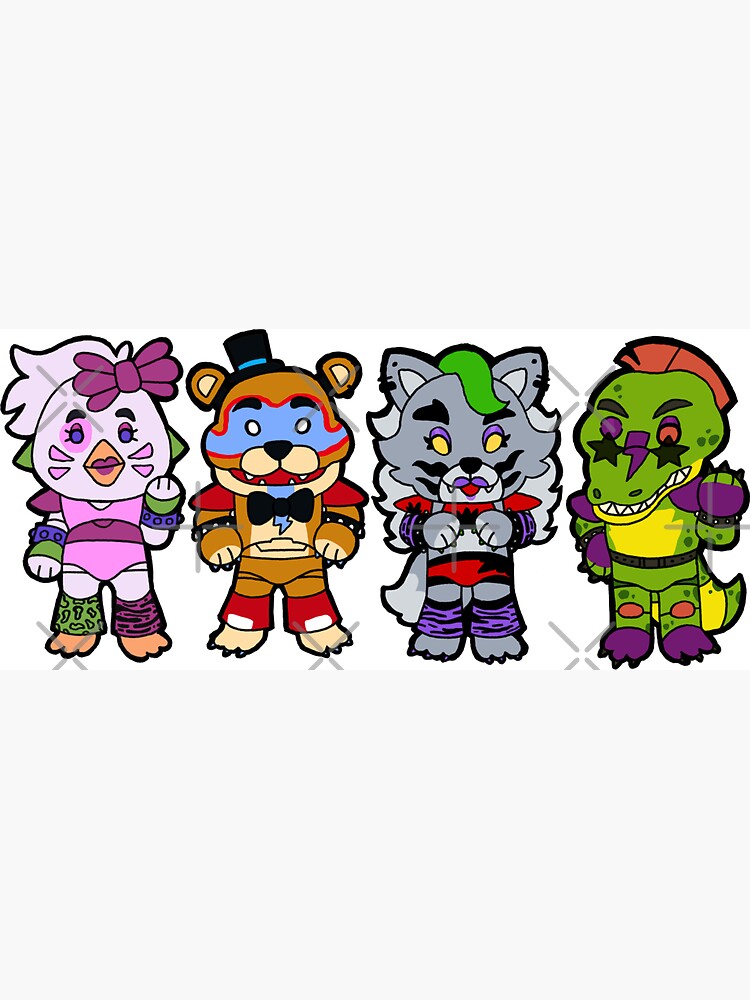 FNAF Security Breach Cute Glamrock Animatronics  Magnet for Sale