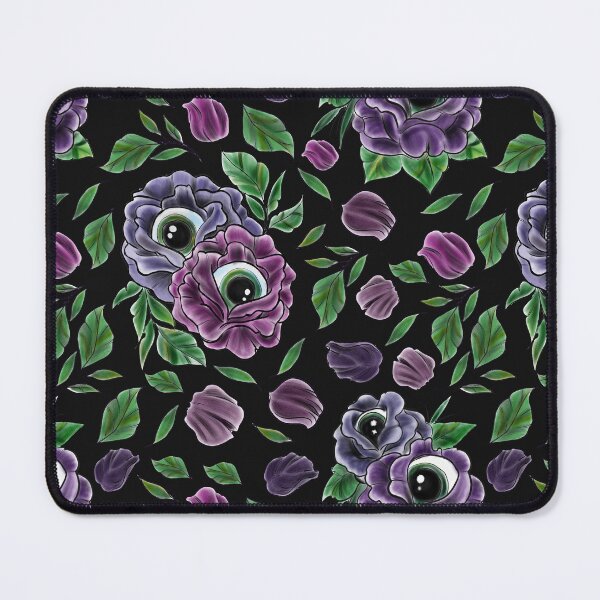 Item preview, Eyeball Roses - Eyeball Roses Black BG designed and sold by Lizzie Wilkinson.