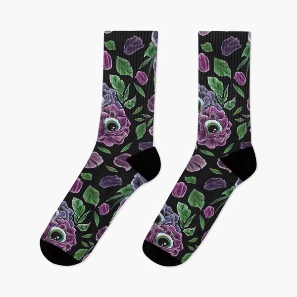 Item preview, Eyeball Roses - Eyeball Roses Black BG designed and sold by Lizzie Wilkinson.