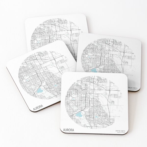 Item preview, Aurora City Map of Colorado, USA - Circle designed and sold by deMAP.