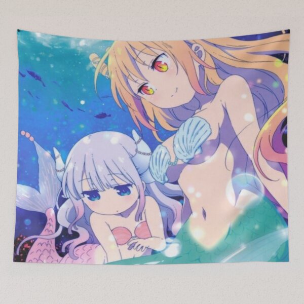 Item preview, Beautiful Tohru n Cute Kanna Mermaid Dargon Swimming under the Sea | Kobayashi san chi no maid dragon designed and sold by alnoivmee.