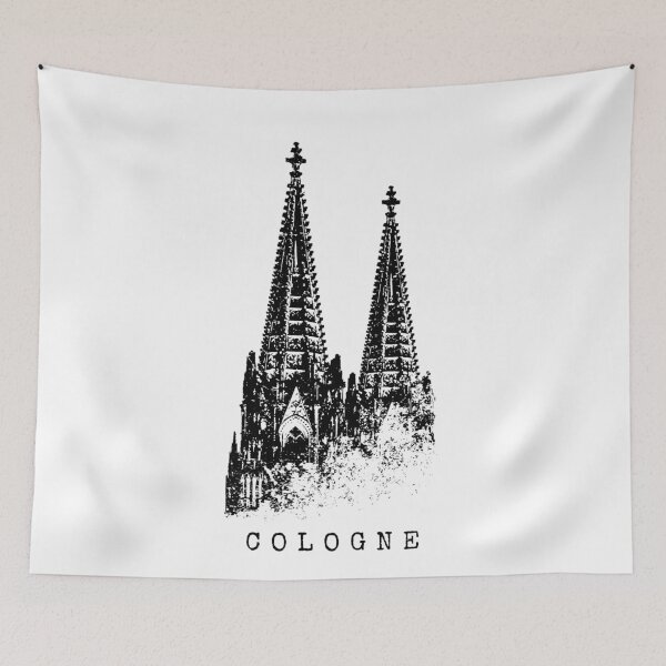 Item preview, Cologne Cathedral Vintage Silhouette Köln German Skyline designed and sold by EDcreations.