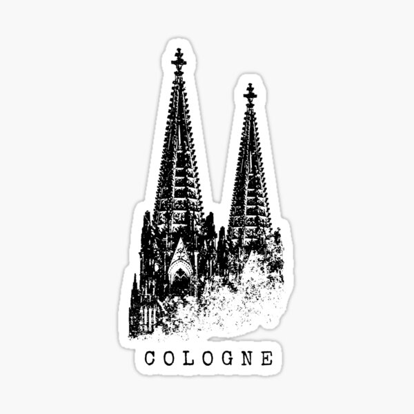Item preview, Cologne Cathedral Vintage Silhouette Köln German Skyline designed and sold by EDcreations.