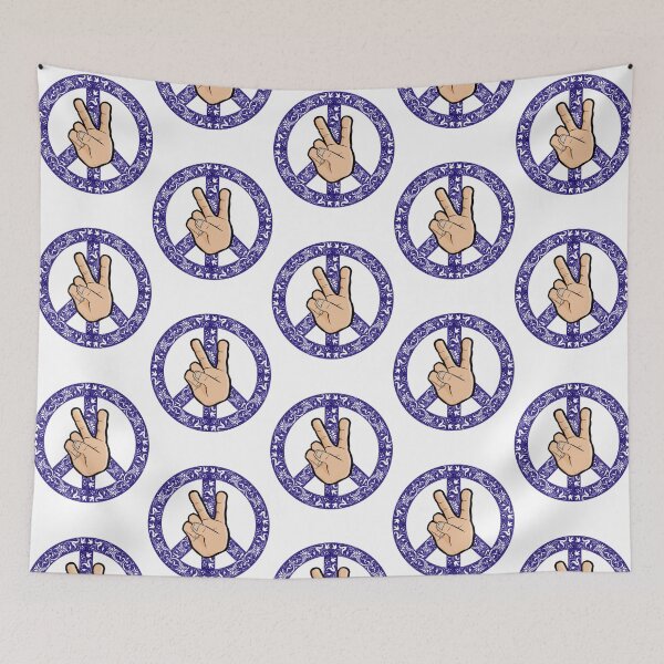Item preview, LOVE AND PEACE SIGN HAND GESTURE - FLOWER POWER designed and sold by MrCreativeArts.