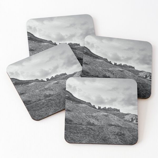 Item preview, Tintagel Castle, Cornwall in black and white designed and sold by MaclarenPhoto.
