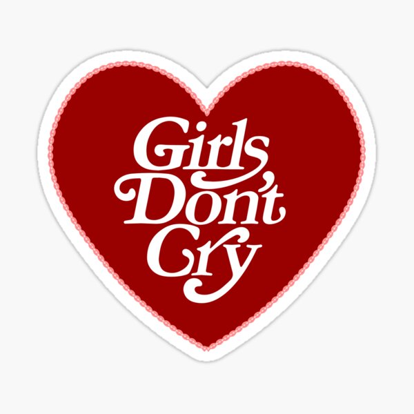 Girls Don't Cry Sticker Heart Coquette Valentine Sticker