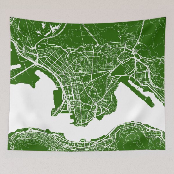 Item preview, Hong Kong City Map - Green designed and sold by helloadventure.