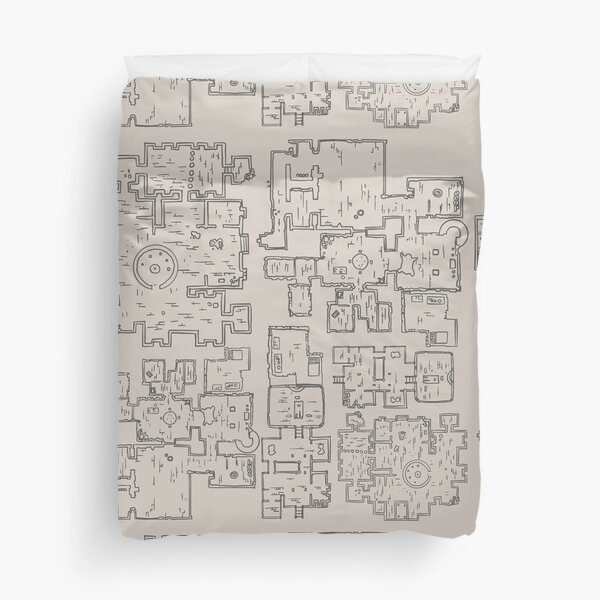 D&D Dungeon Map Duvet Cover