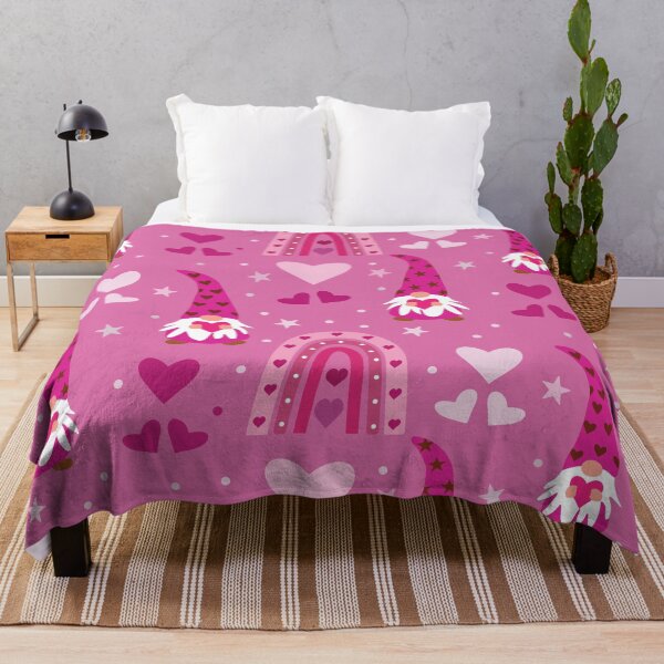 Item preview,  Valentine pink boho rainbow with gnomes and hearts pattern   designed and sold by Yasminepatterns .