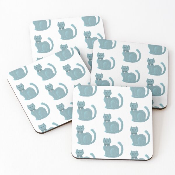 Item preview, Cute icy arctic kitty cat design - icy blue colour  designed and sold by Balsamista-art.