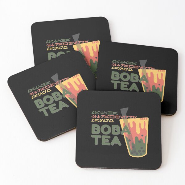 Item preview, Boba Tea - Matcha Strawberry Mango? As you wish in AUREBESH designed and sold by LudicrousFeed.