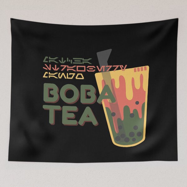 Item preview, Boba Tea - Matcha Strawberry Mango? As you wish in AUREBESH designed and sold by LudicrousFeed.