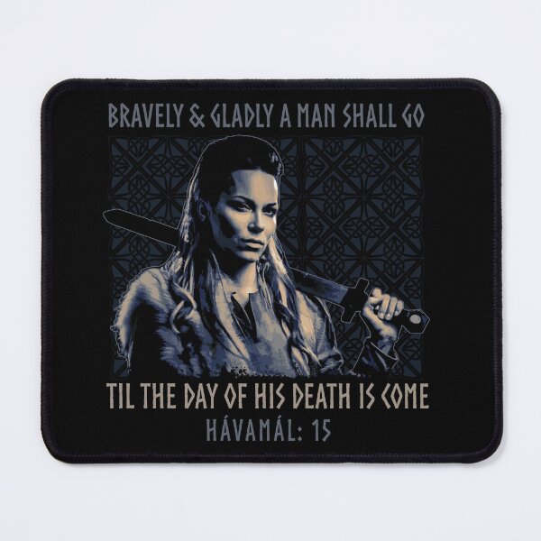 Item preview, Bravely & Gladly a Man Shall Go, Norse Viking Proverb, Havamal, Viking Gift designed and sold by Proverbial Wisdom Design.