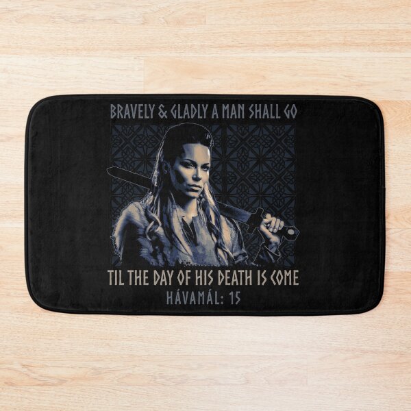 Item preview, Bravely & Gladly a Man Shall Go, Norse Viking Proverb, Havamal, Viking Gift designed and sold by Proverbial Wisdom Design.