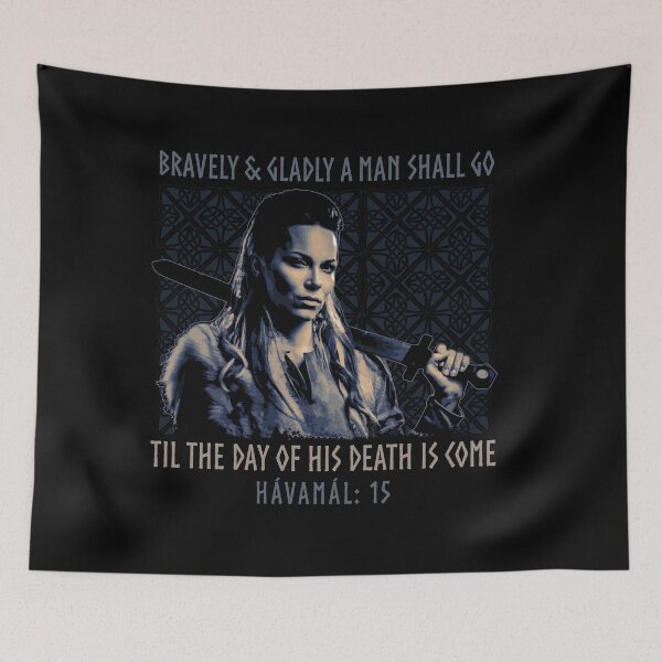 Item preview, Bravely & Gladly a Man Shall Go, Norse Viking Proverb, Havamal, Viking Gift designed and sold by Proverbial Wisdom Design.