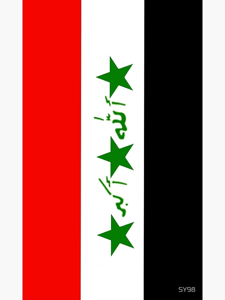 Grußkarte for Sale mit Irakische Flagge der Baath-Ära (1991-2003