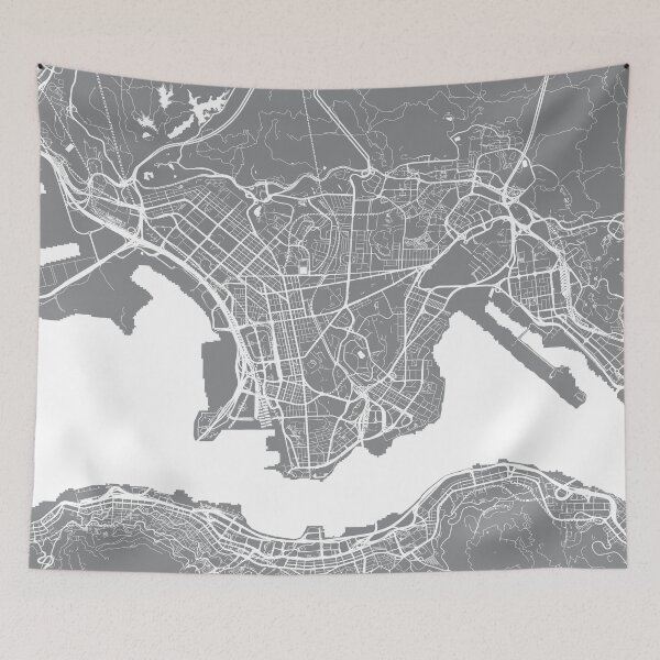 Item preview, Hong Kong City Map - Grey designed and sold by helloadventure.