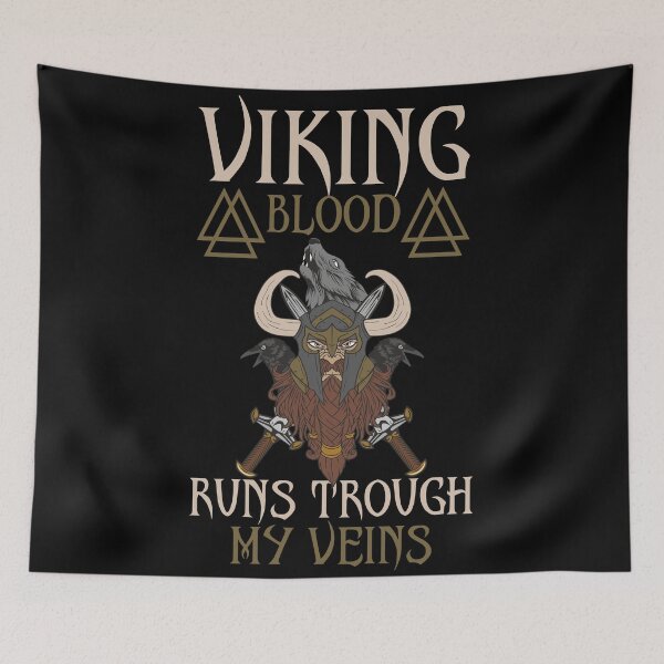 Item preview, Viking t-shirt design viking blood nordic fighter designed and sold by Hypershirty.