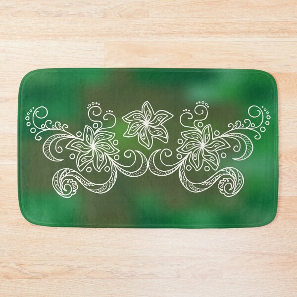 Item preview, green floral composition designed and sold by AlinNova.