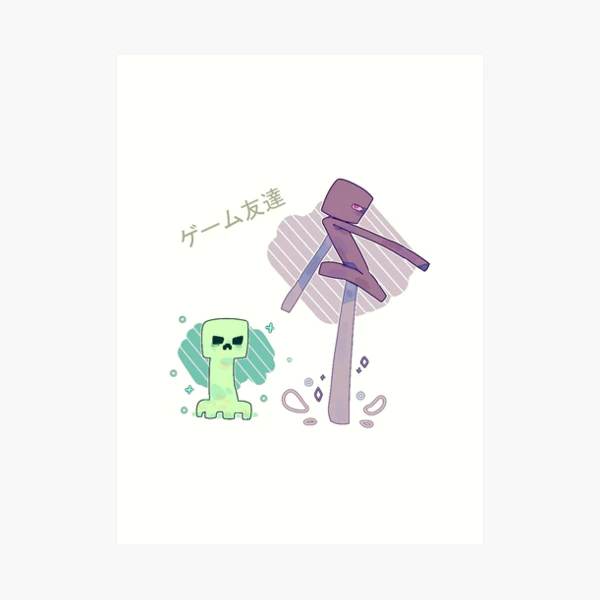 Minecraft Enderman and Creeper Postcard for Sale by ddkart