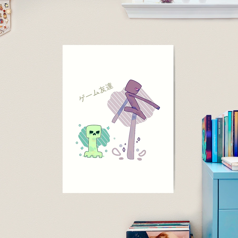 Minecraft Enderman and Creeper Postcard for Sale by ddkart