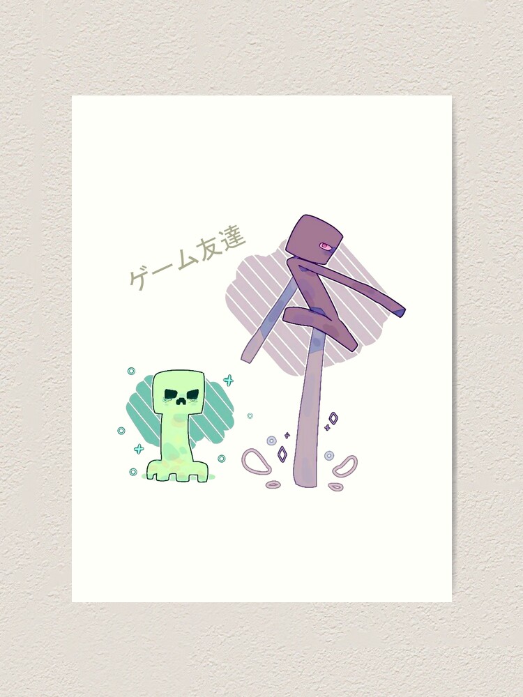 Cute Minecraft Creeper and Enderman Greeting Card for Sale by ddkart