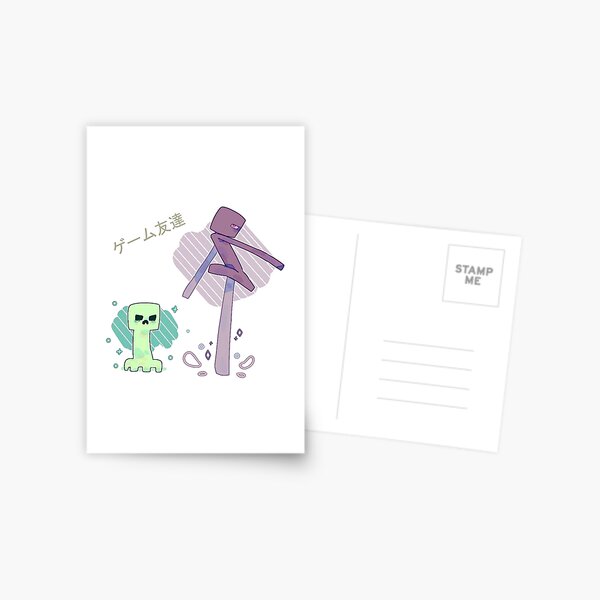 Minecraft Enderman and Creeper Postcard for Sale by ddkart