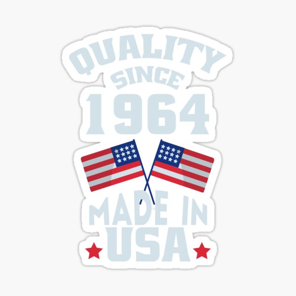Vintage 1964 Birthday Year Gift Sticker