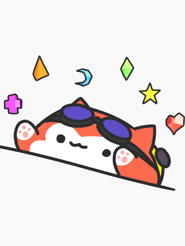 "Bongo Cat Sticker modern" Sticker by Salasse | Redbubble