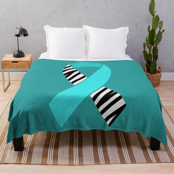 Item preview, Turquoise and Zebra Print Awareness Ribbon (Dysautonomia and EDS) designed and sold by nklange240.