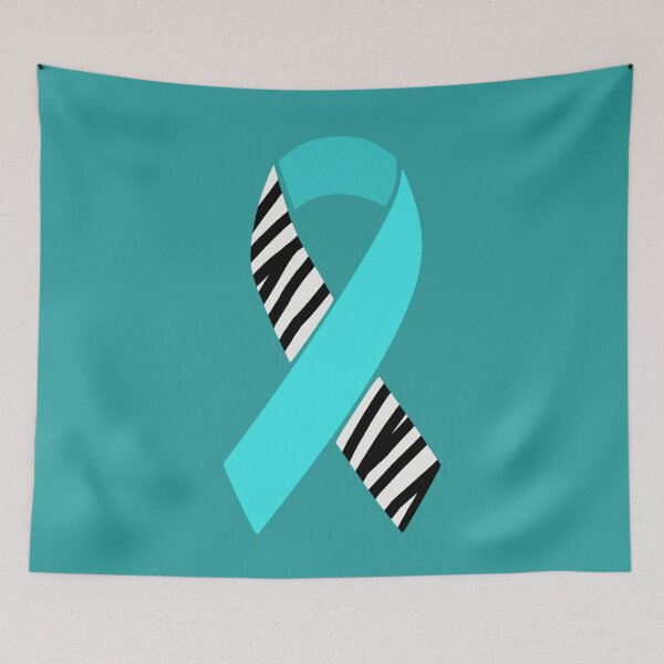 Item preview, Turquoise and Zebra Print Awareness Ribbon (Dysautonomia and EDS) designed and sold by nklange240.