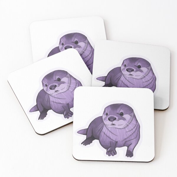Item preview, Cute Sea Otter in Purple designed and sold by For Art Sake.