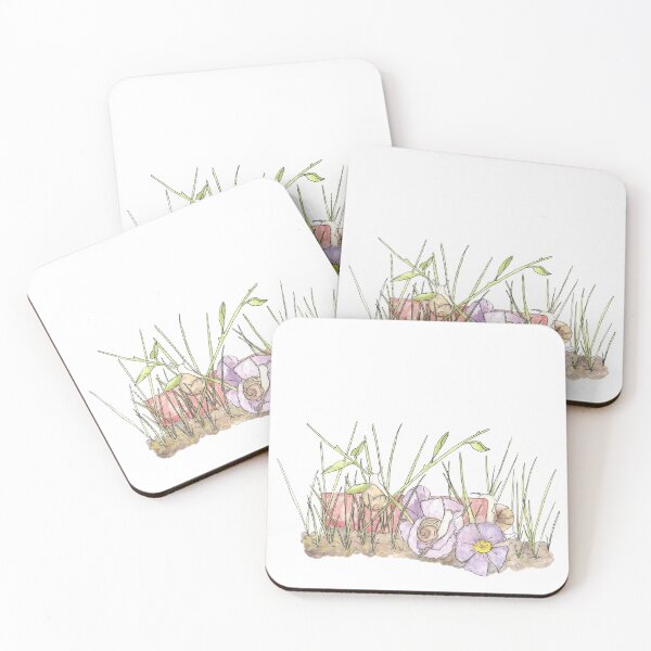 Item preview, Garden Snails, a Brick and some Pansies. designed and sold by TooCoolUnicorn.