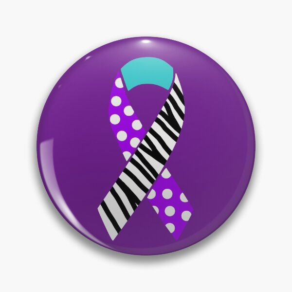 Item preview, Purple, Turquoise and Zebra Print Awareness Ribbon (MCAS, Dysautonomia and EDS) designed and sold by nklange240.